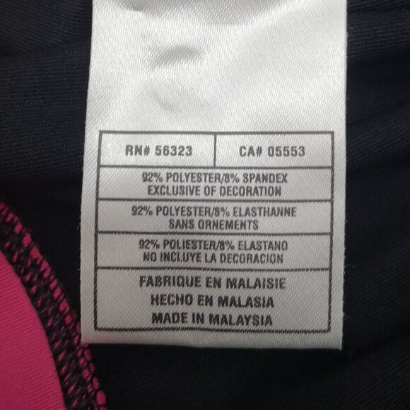 Nike Performance Ladies Size Large Straight Legs Black w/ Pink Yoga Pants - Picture 6 of 9